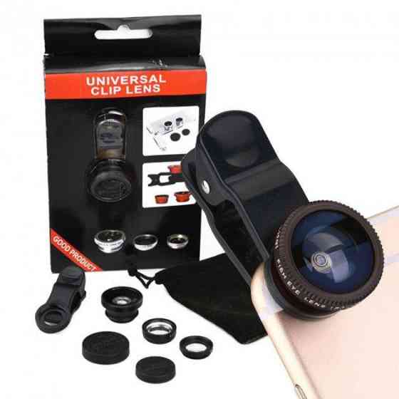 Универсальный объектив Universal Clip Lens 3в1 линза для смартфона Киев