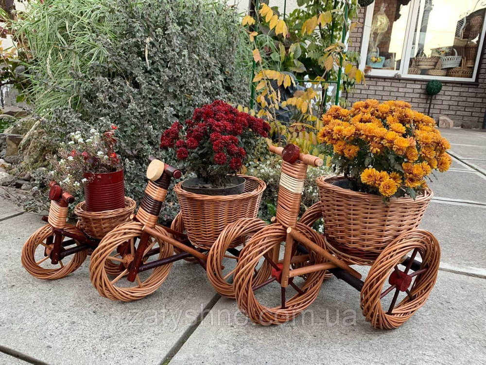 Плетена підставка під вазон із лози Київ - фото 2