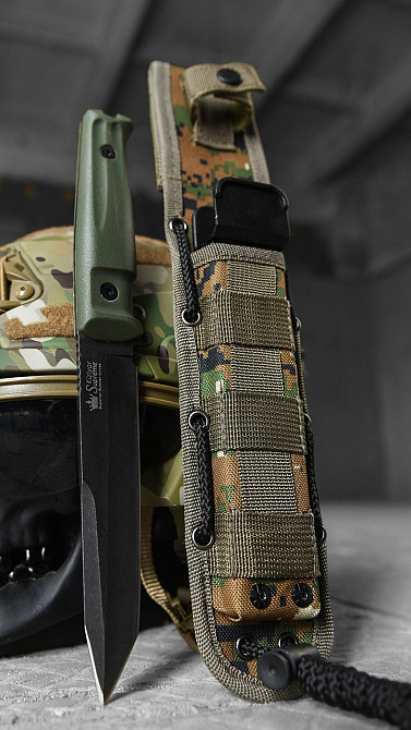 Нож острый олива хаки сталь D2 Одесса - изображение 3