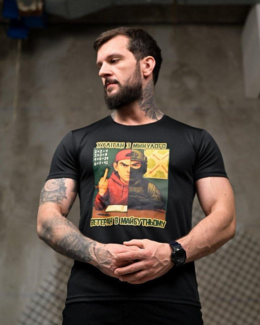 Тактична потовідвідна футболка Хуліган black ПП7847 Одеса - фото 4