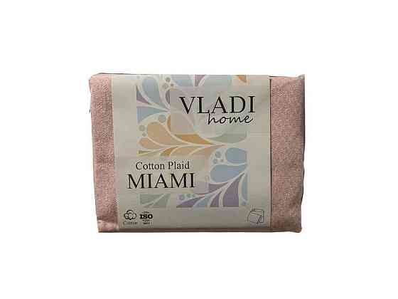 Плед 140*200 MIAMI 02S/GLENN белый-якр-роз ТМ VLADI Киев