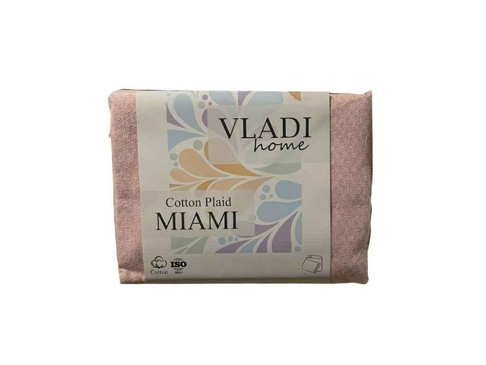 Плед 140*200 MIAMI 02S/GLENN белый-якр-роз ТМ VLADI Киев - изображение 1