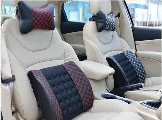 Массажная накидка в авто, вибро упор для спины в автомобиль КРАСНАЯ НИТКА Кременчуг