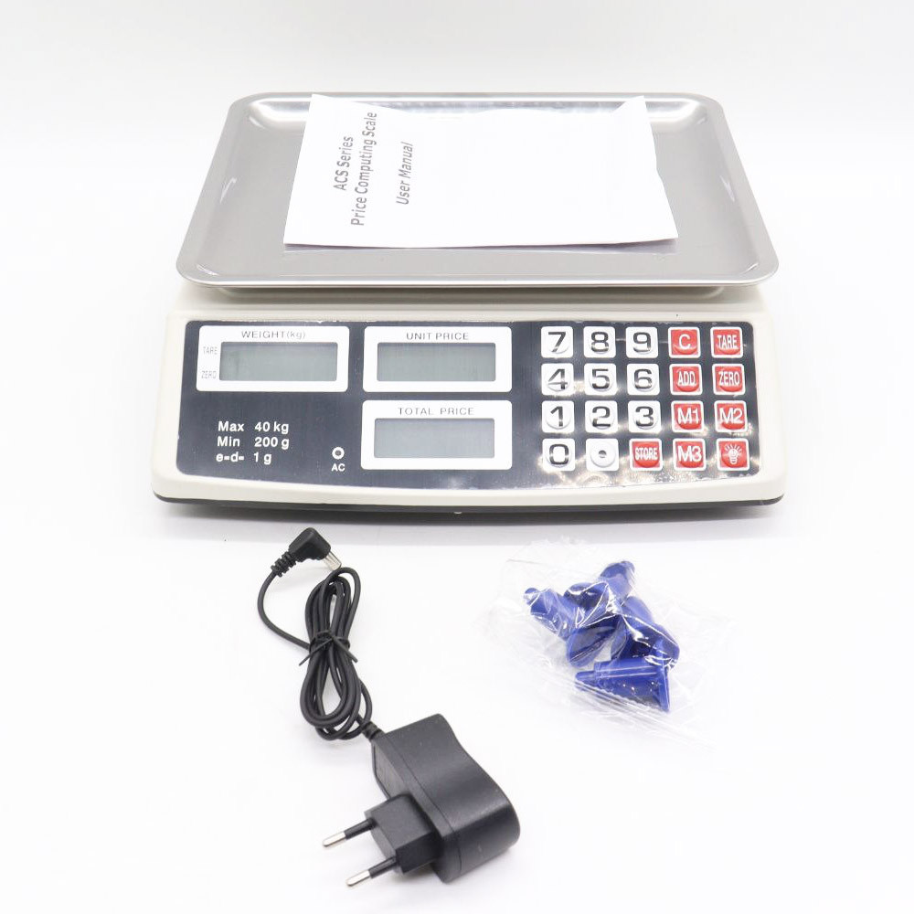 Торговые весы до 40кг, от сети и аккумулятора, AT-702 / Весы электронные / Настольные весы для торговли Киев - изображение 8