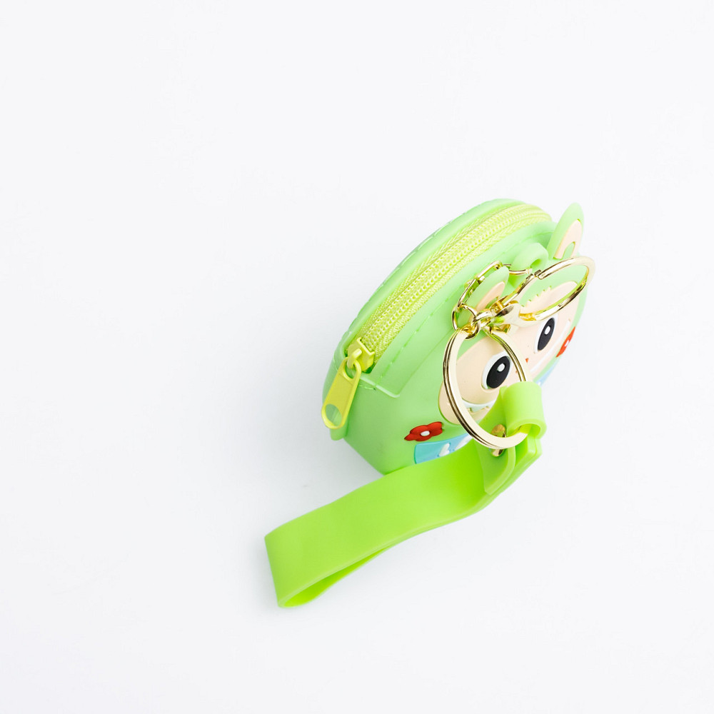 Yiwu Дитячий гаманець-брелок Лабубу 7,5×7×2,5 (см з ремінцем і карабіном Зелений HP-55-15GR Коломыя - изображение 2
