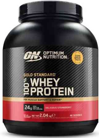 Сироватковий протеїн Optimum Nutrition 100% Whey Gold Standard 2040g смачна полуниця Київ