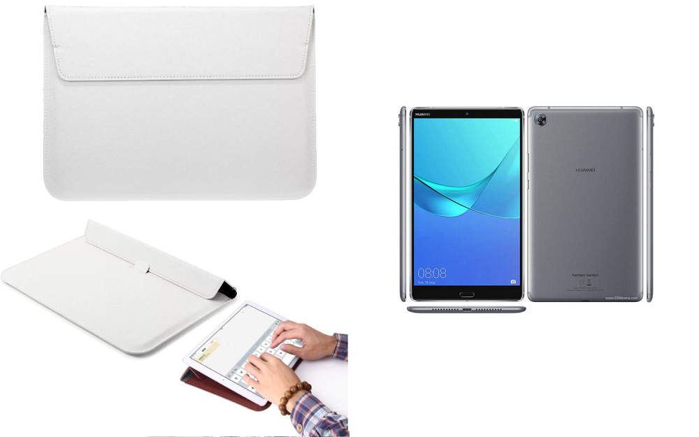 Чохол-конверт VitoCase для Huawei MediaPad M5 8, MediaPad M5 8 Lite, з функцією підставки для планшета Білий Київ - фото 1