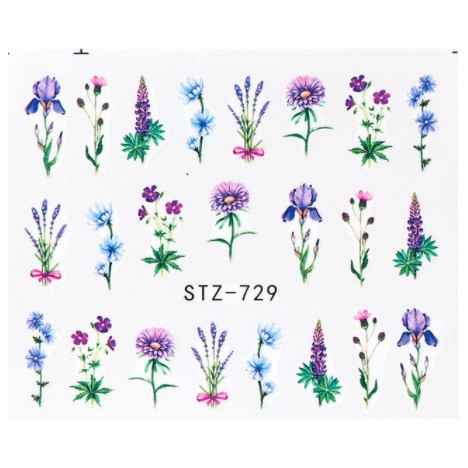 Стикеры для ногтей цветы - размер стикера 6*5см, инструкция по применению есть в описании товара Киев - изображение 1