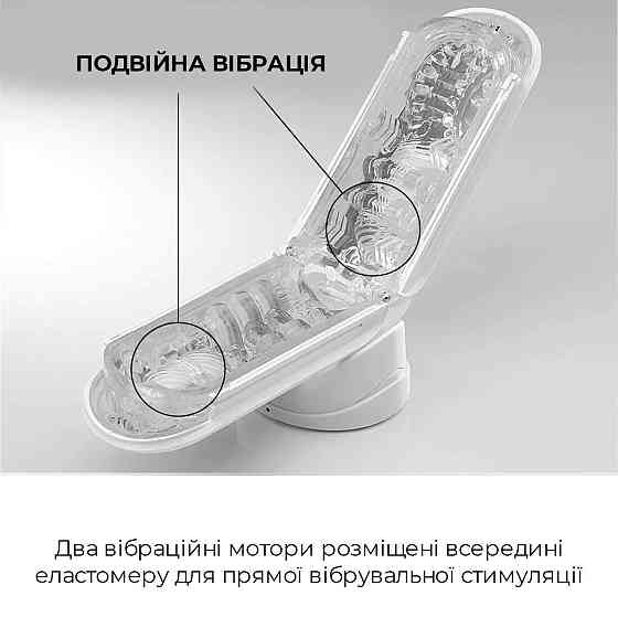 Вибромастурбатор Tenga Flip Zero Electronic Vibration White, изменяемая интенсивность, раскладной Sex Aura Киев
