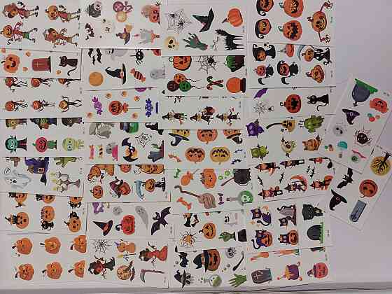 Тату на Хелловін 30 штук 10 на 6 см різнобарвний Київ