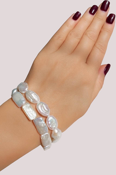 Два браслети з натуральних барочних перлів Одеса - фото 3