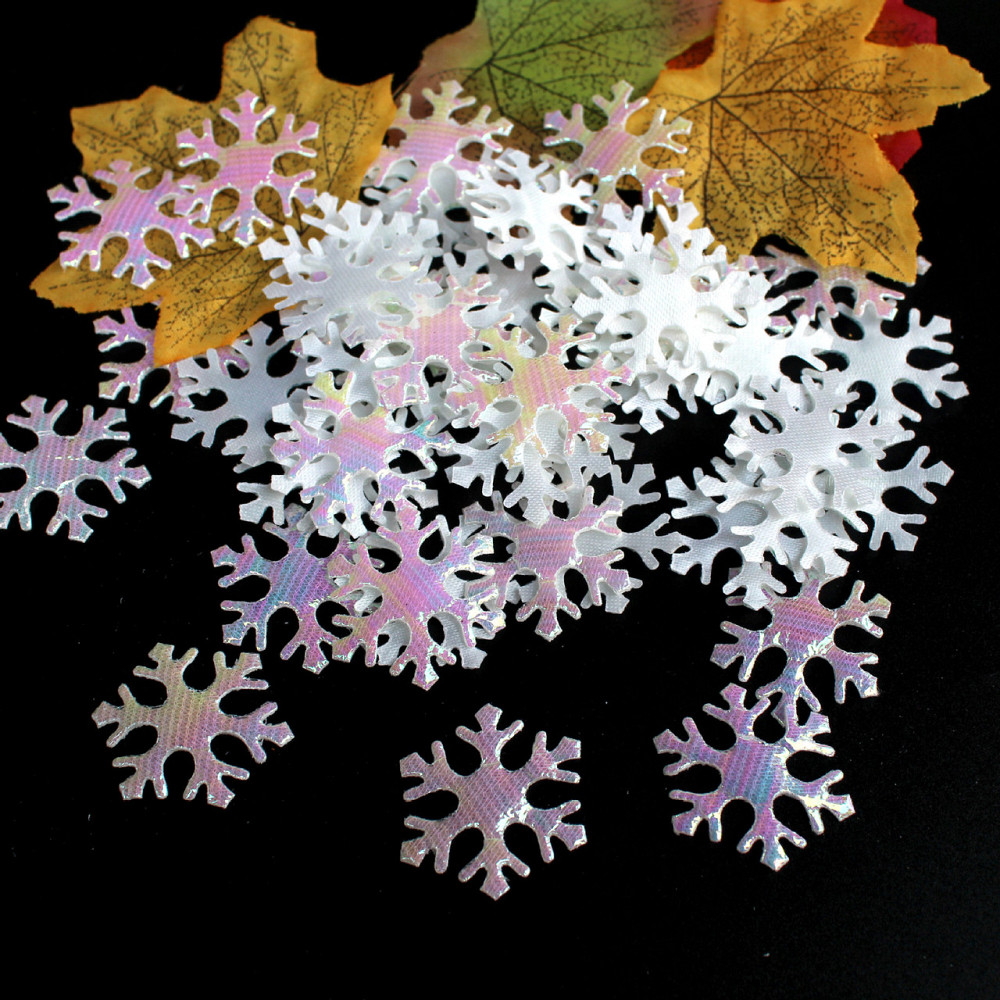 Новогодние снежинки для украшения 100 штук 35 мм перламутровый Киев - изображение 1