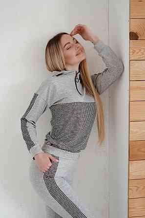 Повсякденний жіночий костюм із трикотажу "Flex" оптом | Батал | Розпродаж моделі Київ