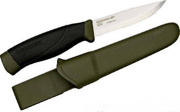 Туристичний Ніж з чохлом Morakniv "Companion" Olive (11863) Вуглецева сталь Нововолинськ - фото 1