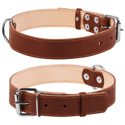 Ошейник для животных Collar двойной Ш 35 мм Д 48-63 см коричневый (02796) Винница - изображение 1