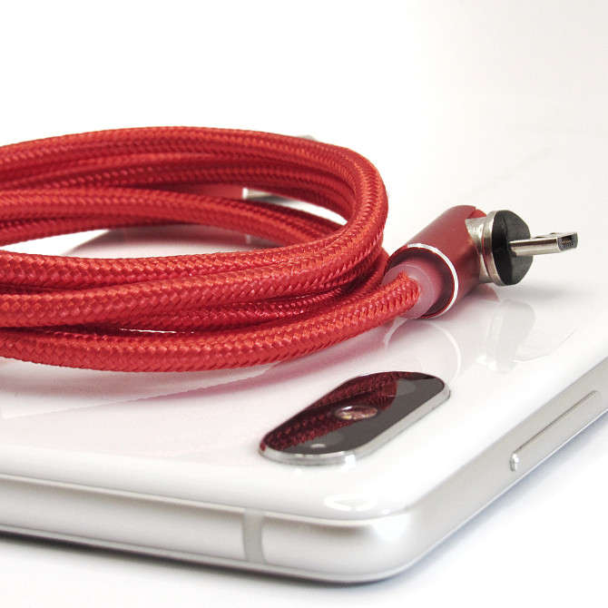 Магнітний MicroUsb кабель TOPK AM51 Red Київ - фото 3