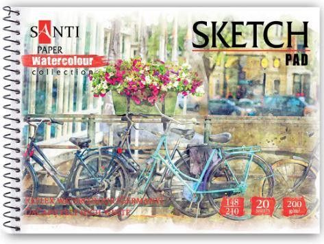 Альбом для акварелі "SANTI" "City"130506 А5, "Paper Watercolour Collection", 20 арк, 200 г/м2, шт Київ - фото 1