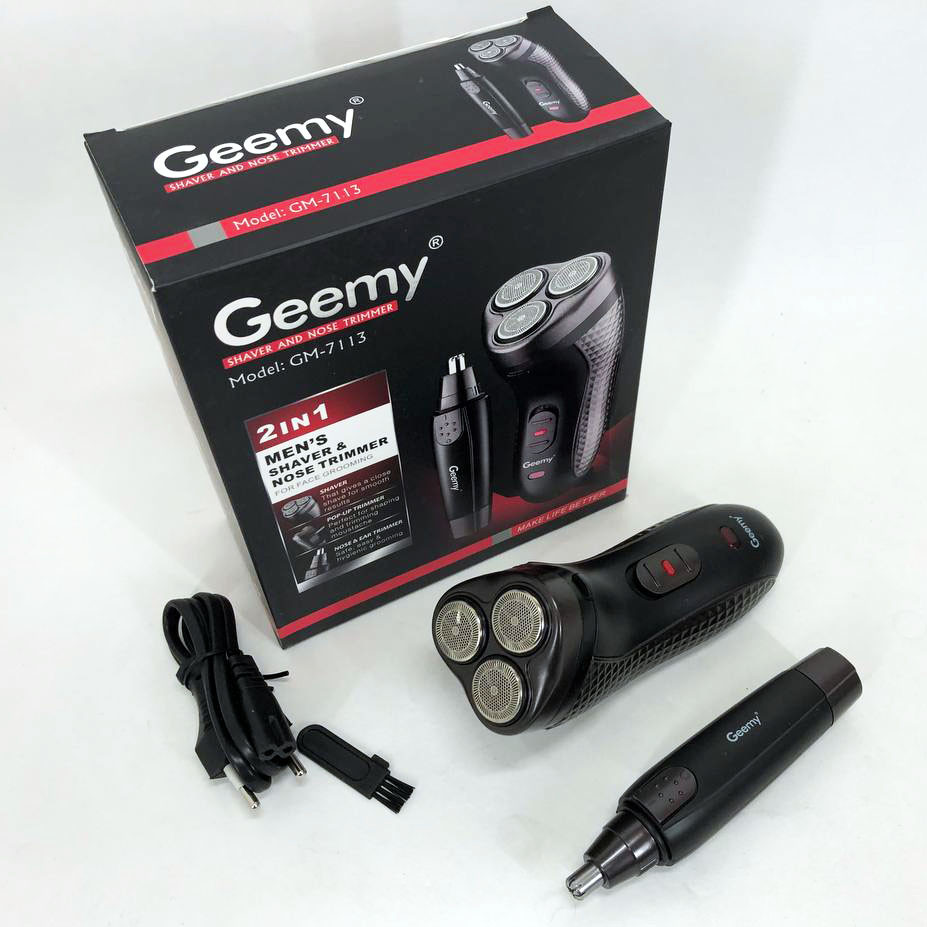 Машинка для бритья триммер GEMEI GM-7113, Профессиональная мужская электробритва, Триммер для усов EN-65 Львов - изображение 5