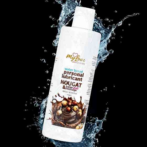 2в1 лубрикант та масажний гель - MyLove Aroma Series Intim&Massage Nougat, 300 мл Sex Aura Київ
