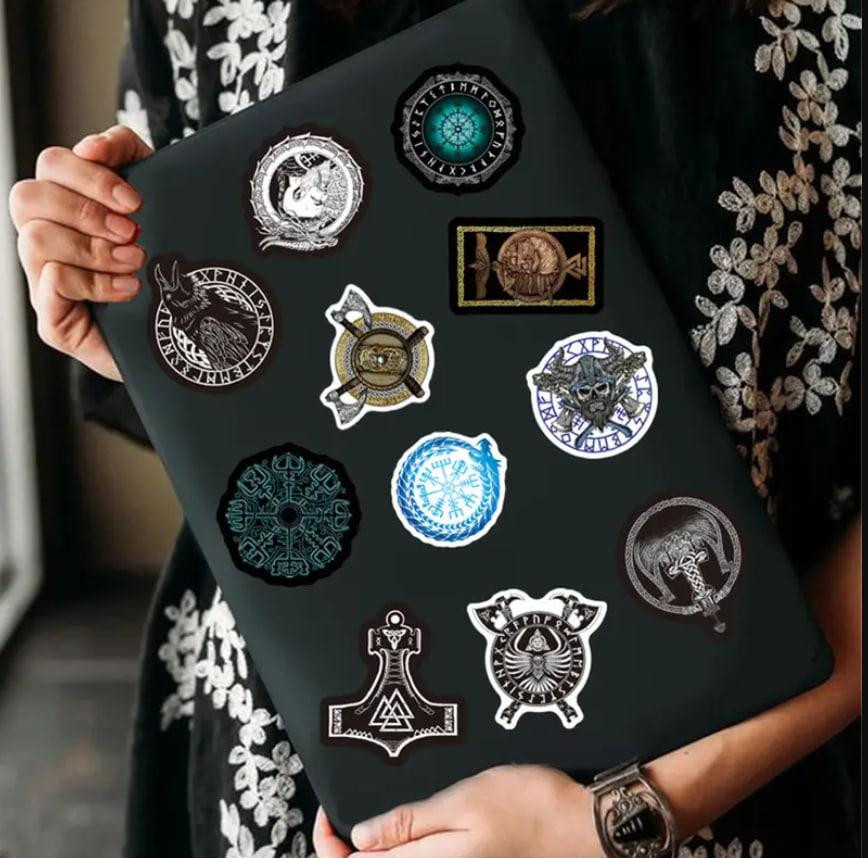 Викинги водонепроницаемые наклейки, стикер, виниловая наклейка для ноутбука, планшета, смартфона, 50 Киев - изображение 1