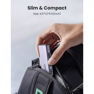 Концентратор Ugreen USB3.1 Type-C to HDMI 4K60Hz/USB 3.0х2/SD/TF/PD 100W 5-in-1 CM511 (60383) Винница - изображение 6