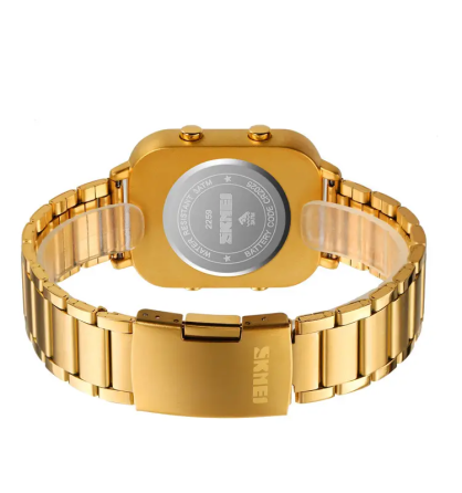 Чоловічий наручний годинник Skmei 2259 (Золотистий з чорним) Вінниця