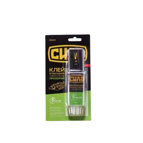 Клей епоксидний двокомпонентний 30гр в шприці прозорий СИЛА Житомир