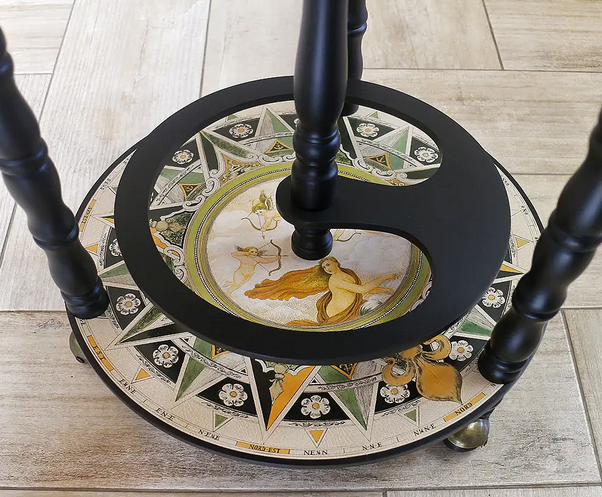 Глобус баров напольный Карта мира бежевый на черной основе сфера Киев - изображение 6