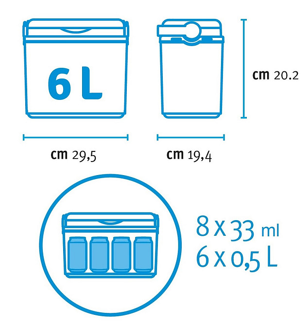 Изотермический контейнер Adriatic 6 л, синий Киев - изображение 3