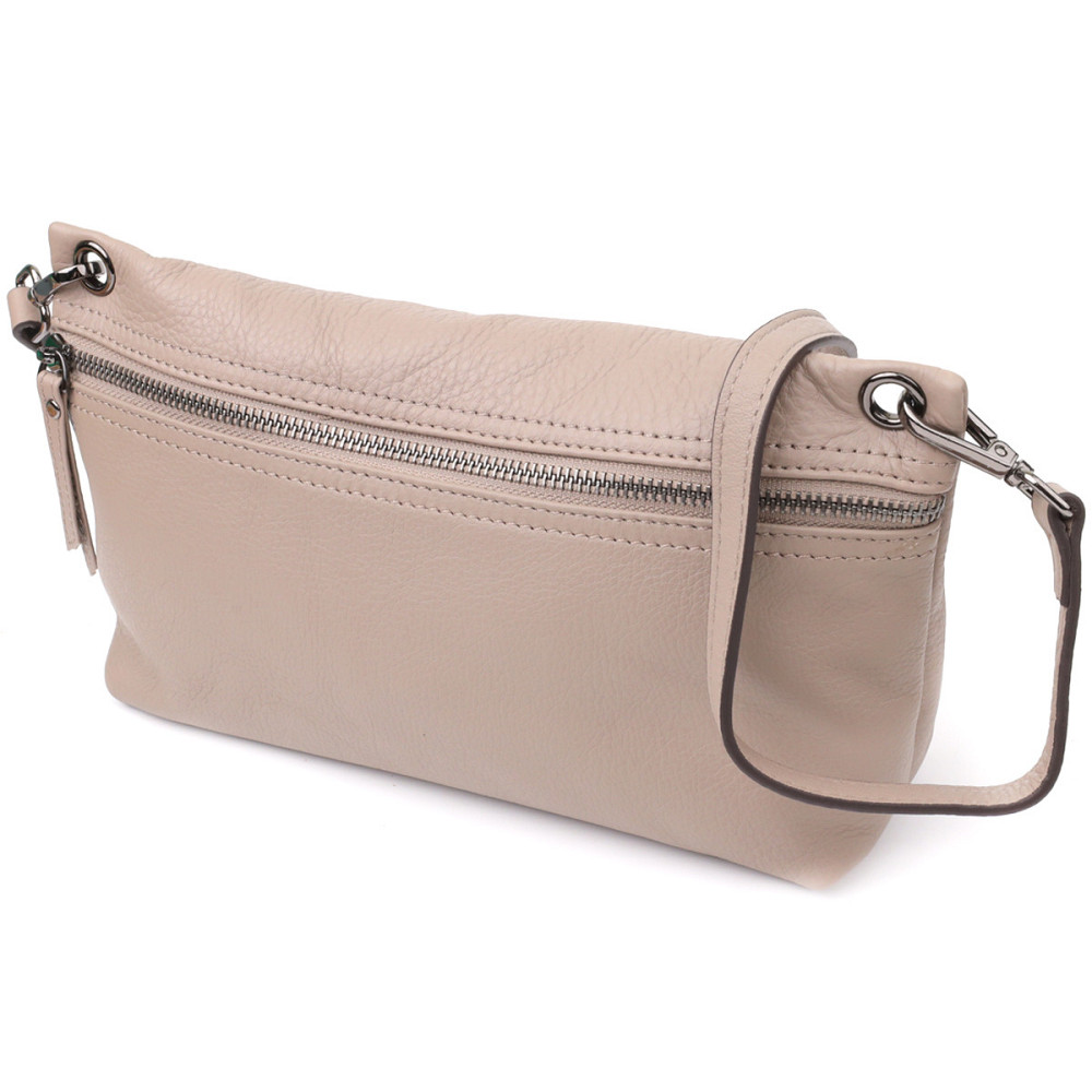 Стильная женская сумка на плечо из натуральной кожи Vintage 23005 Серый Киев - изображение 1