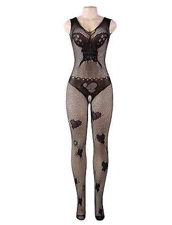 Бодистокинг с узором «бабочка» и открытой спиной Star Night черный XS-M Sex Aura Киев