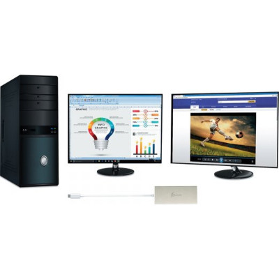 Порт-репликатор J5create Dock-Station USB-C 6-in-1 (HDMI/PD/USB-A/USB-C/LAN) (JCD381-N) Винница - изображение 6