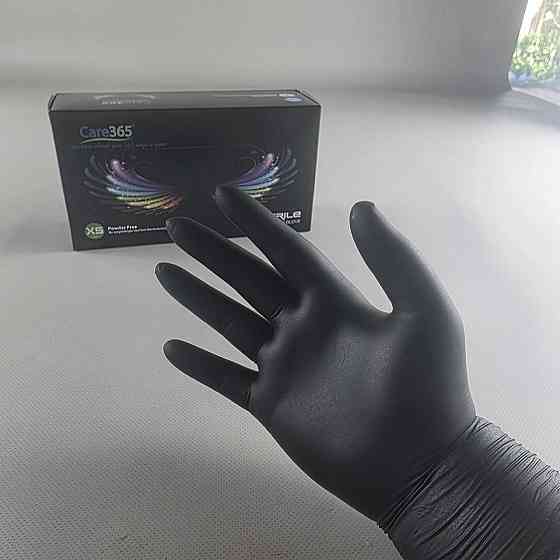 Перчатки Нiтрил чорна (100шт) ХS "CARE 365" (1 пачка) Харків