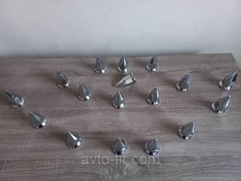 Ковпачок пластиковий на гайку 32/33 мм нікель Ковпачок пластиковий піка 32/33 мм Ковпачок на гайку піка 32 Луцьк - фото 2