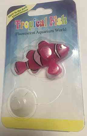 Штучна рибка Клоун силіконова та люмінісцентна 4 на 6 см різнобарвний Київ