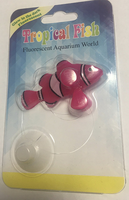 Штучна рибка Клоун силіконова та люмінісцентна 4 на 6 см різнобарвний Київ - фото 2