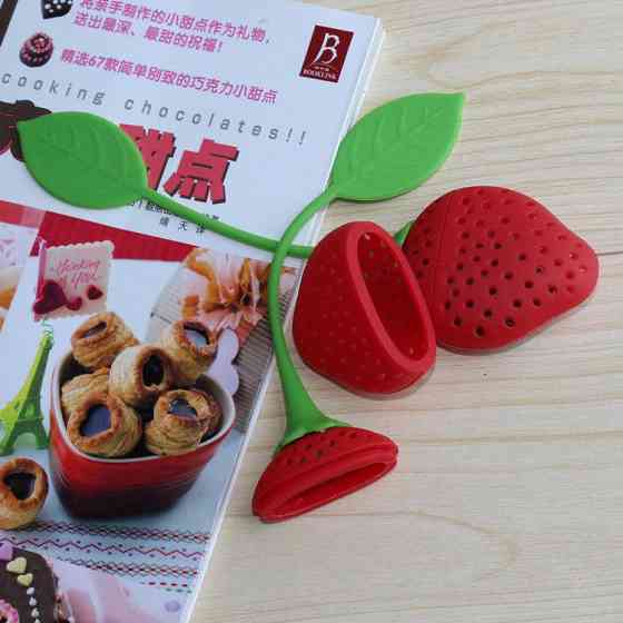 Ситечко для чая клубника 195 мм красный Киев