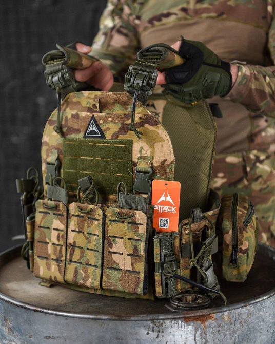 Тактична плитоноска Attack 4 точки швидкого скидання ВТ7472 Одеса - фото 7