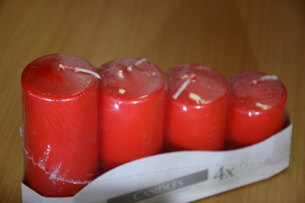 Набір свічок 4 шт. циліндр Bispol AURA Candles Червоні (sw50/4-030) Луцьк - фото 8