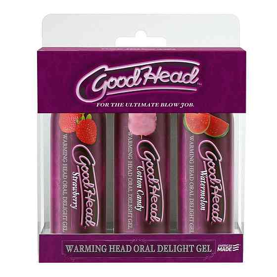 Разогревающие гели для орального секса Doc Johnson GoodHead – Warming Head (3 вкуса) Sex Aura Киев