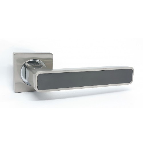 Ручка дверна на квадратній розетці R08.820 AL SN/CP-Graffit KEDR Житомир - изображение 1