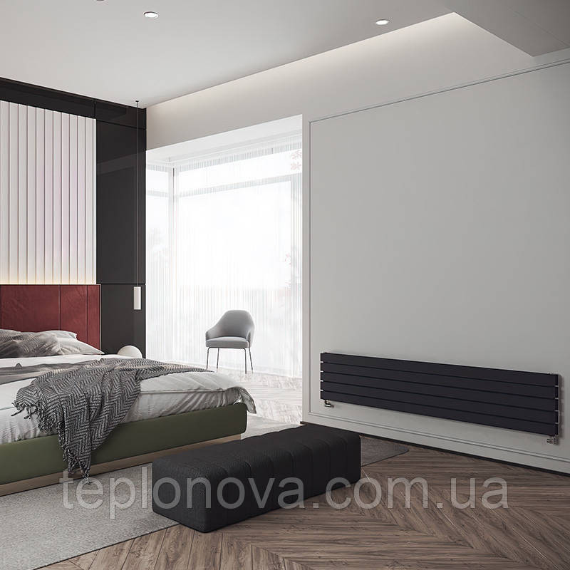 Дизайнерский радиатор 340/1600 (мм) антрацит IDEALE VITTORIA H (боковое подключение) 12 5/340/1600 Черновцы - изображение 3