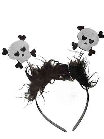 Обруч Черепа на Хеллоуин 12 на 22 см черный Киев