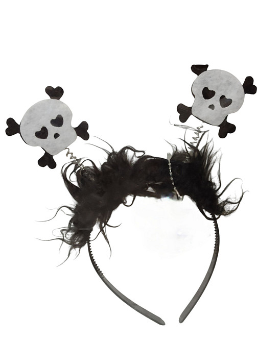 Обруч Черепа на Хелловін 12 на 22 см чорний Київ - фото 2