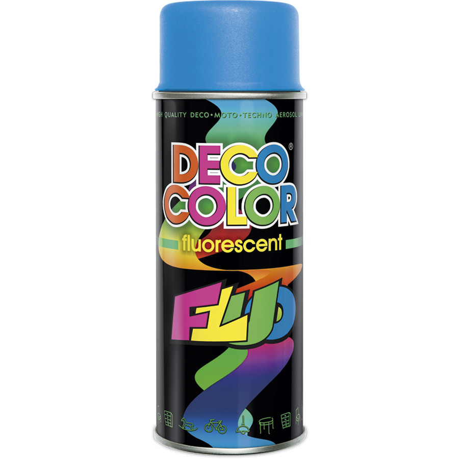 Флуорисцентна фарба аерозольна DecoColor світло синій 400мл Київ - фото 1