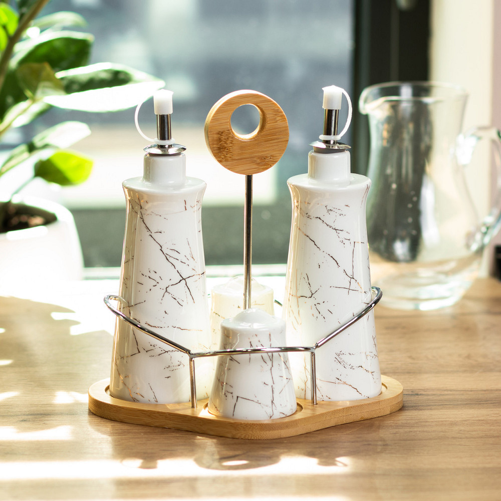Набір для спецій 4 предмети на бамбуковій підставці HP1219 Київ - фото 2