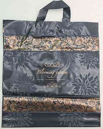 Пакет із петльовою ручкою-сер чорний "Блум Гарден(38х42) ДПА (50 шт) Харків