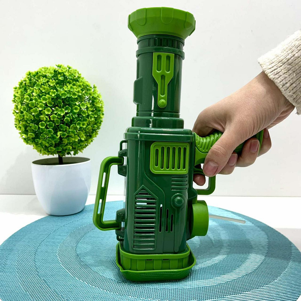 Пістолет для запуску мильних бульбашок світло запаска 26 см Зелений (9835-3) Чернігів - фото 3