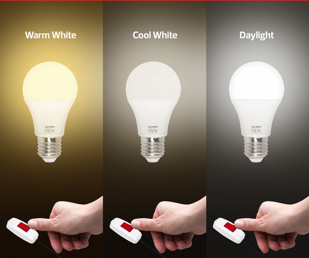 Світлодіодна лампа різнокольорова управління з телефону 9W RGB+2700K-6500K HOROSCOPE Київ - фото 2