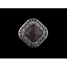 Перстень із каменем Яшма чорно-червоного кольору Київ - фото 1
